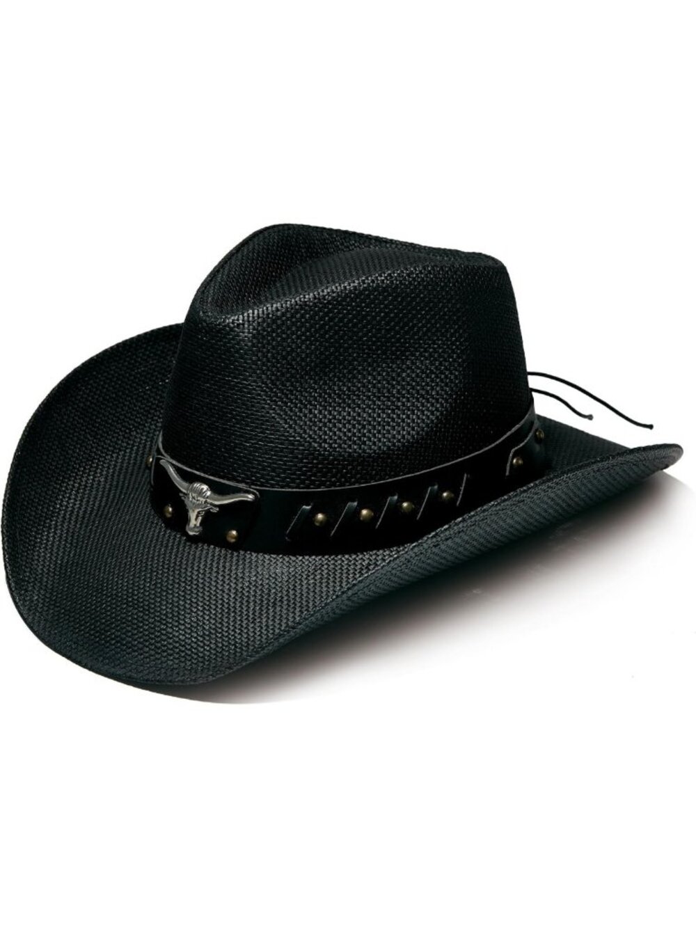 Stylish Unisex Wide Brim Straw Cowboy Hat with Decorative Bands - Sun Protection